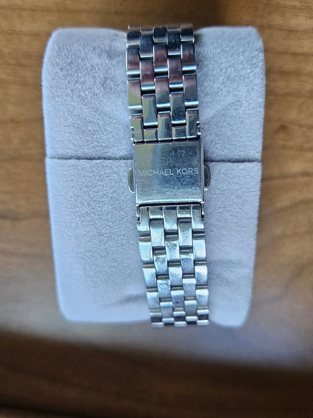 Michael Kors Silver Crystal-Trim Women's Bracelet Watch
